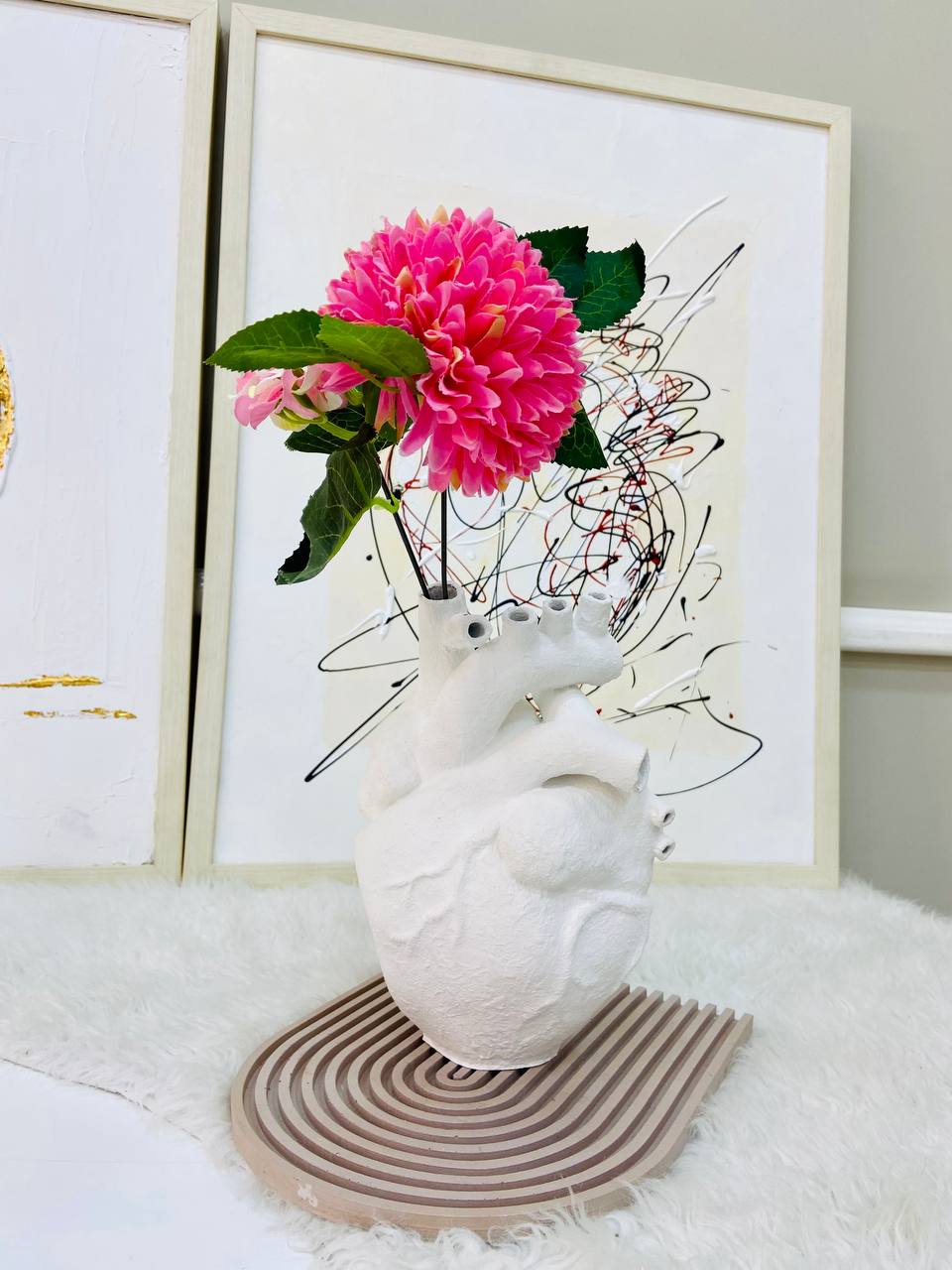 Vase cœur blanc 