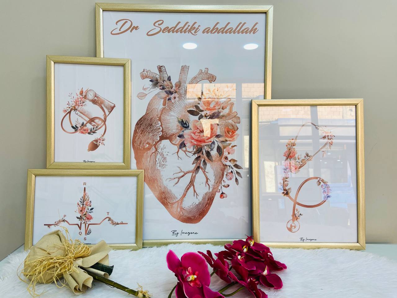 Série de 4 tableaux thème médecine général  