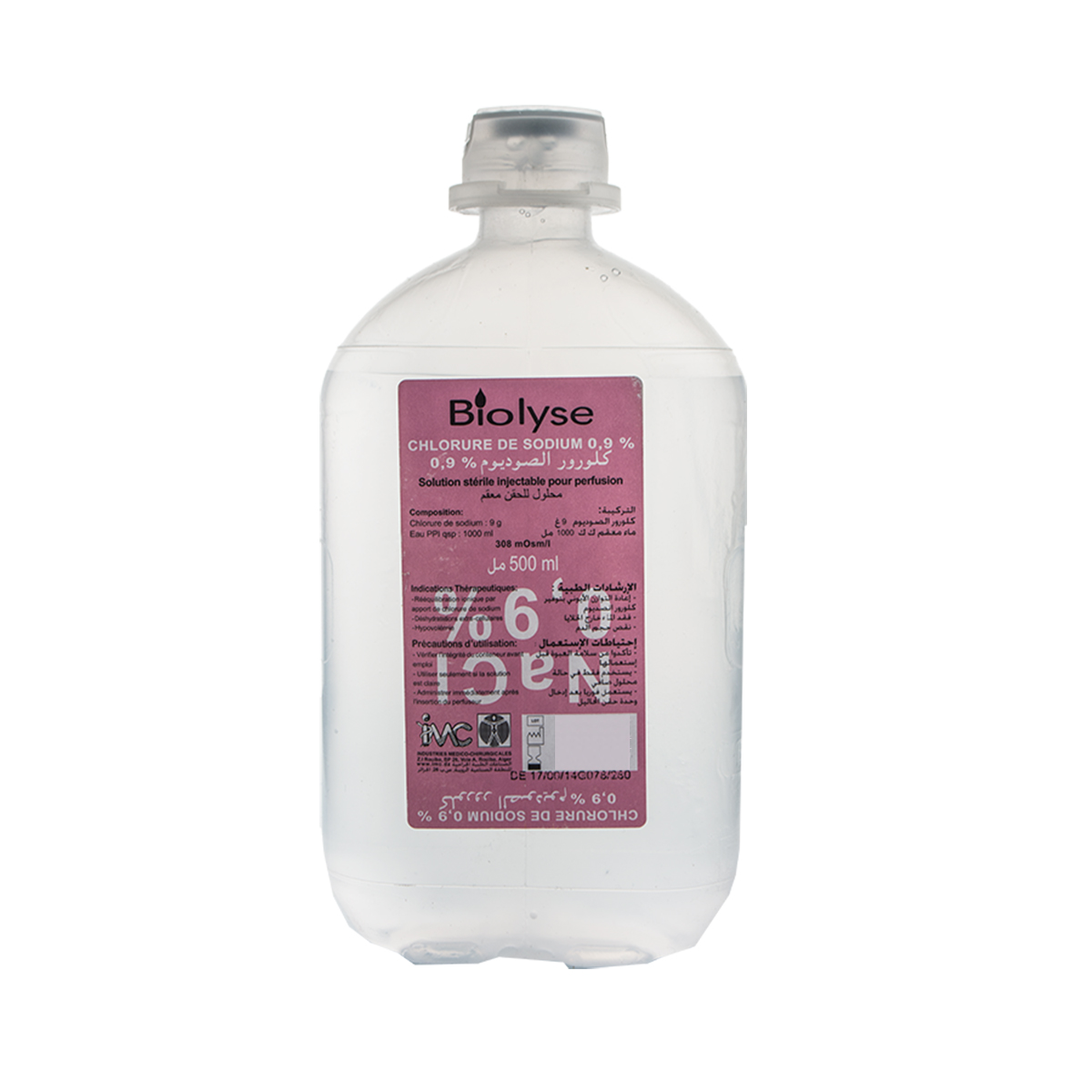 IMC sérum chlorure de sodium 0,9% en flacon 500ml 